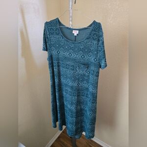 LulaRoe Short Sleeve Pullover Dress With Pockets